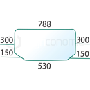 Vitre arrière pour machine agricole RENAULT 7700007528 adaptable