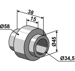 Cojinete de eje para HANKMO 97223404 adaptable