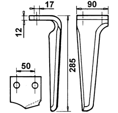 Kreiseleggenzinken rechts KVENERLAND PHB13 3557640211671 original