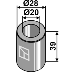 Buchse 39xØ20xØ28 - Mehrere Marken