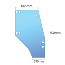 Vitre de porte droite claire pour tracteur DEUTZ-FAHR 04406341 adaptable