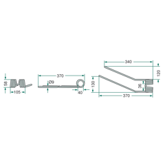 Gerader Zinken für Wender FELLA 487133 Nachbau  