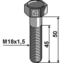 Sechskantschraube mit Feingewinde - M18x1,5x50 - 10.9