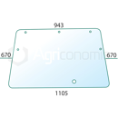 Pare-brise pour machine agricole DEUTZ 04366118 adaptable