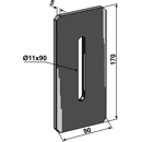 Abstreifer für Packerwalze 51P110 Pöttinger-Landsberg Nachbau