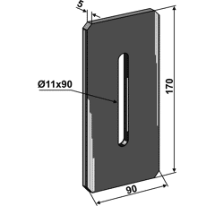 Abstreifer für Packerwalze 51P110 Pöttinger-Landsberg Nachbau