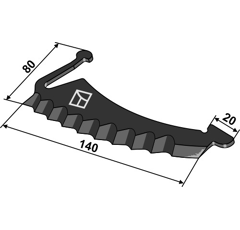 Rundballenmesser für Presse KRONE 276.364.0 Nachbau