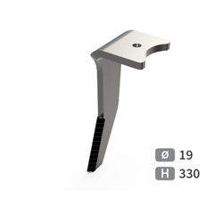 Dent de herse rotative Gauche, 3 plaquettes carbure triangulaires, fixation rapide AMAZONE 967496 adaptable