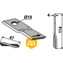 Couteau rotatif droit pour faucheuse CLAAS/RENAULT 952043-0 adaptable - BlackSteel©