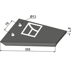 Aileron gauche pour UNIA 1738050050 adaptable - BlackSteel©