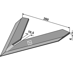 Cœur 260 x 4 mm pour bineuse STEKETEE 405726 adaptable - BlackSteel©