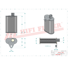 Filtre hydraulique adaptable HIFI FILTER SH630259