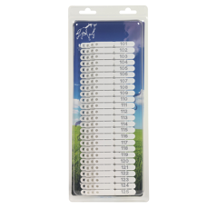 Lot de 100 boucles pour marquage blanc 30 x 10 mm - UKAL