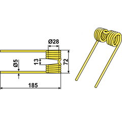 Dent de pick up pour presse à balles JOHN DEERE CC32965 adaptable - BlackSteel©