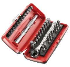 Coffret de 31 cliquets et embouts de vissage 1/4" | FACOM
