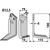 Lame droite pour Fraise/Rotavator BREVIGLIERI 8300023 adaptable - 
