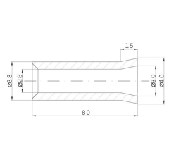 Douille conique universelle Ø 28 x 30 mm pour chargeur adaptable