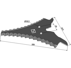 Couteau pour mélangeuse STRAUTMANN 504.36.501 adaptable - Blacksteel©