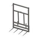 Pic bottes frontal 2001 mm pour type d'attelage AGRAM adaptable