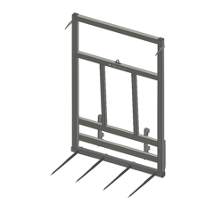Pic bottes frontal 2001 mm pour type d'attelage AGRAM adaptable