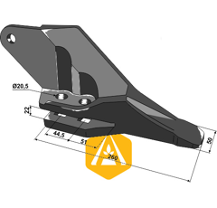 Gabelzinken li für Lader JCB 531.03209 Nachbau  