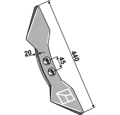 Soc double-cœur pour cultivateur RABE RF131123 adaptable