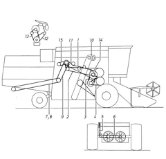 Courroie trapézoïdale pour moissonneuse-batteuse DEUTZ-FAHR 01141591 adaptable
