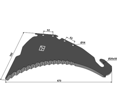Couteau pour STRAUTMANN 41018501|41018500 adaptable- BlackSteel©