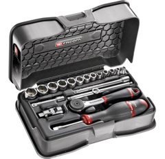 Coffret de 19 pièces douilles et accessoires 1/4" | FACOM