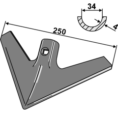 Soc large 250 mm pour cultivateur adaptable