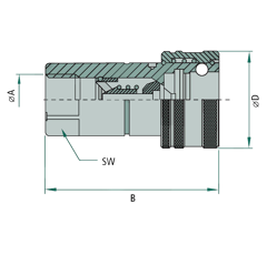 Coupleur femelle ANV 38 GAS F FASTER 3/8" BSP
