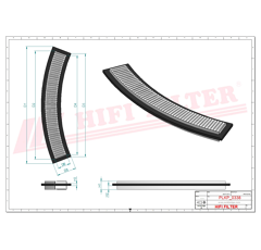 Filtre habitacle adaptable HIFI FILTER SC70122CA