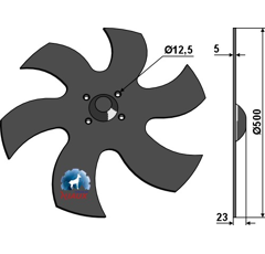 Disque étoile ∅500x5 pour déchaumeur VÄDERSTAD 473561 adaptable - Blacksteel©