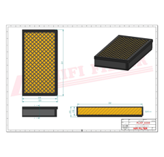 Filtre habitacle adaptable HIFI FILTER SC17683CAG