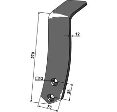 Mittelleitblech Farmet Duolent Nachbau 