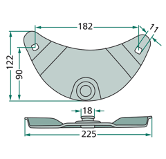 Porte-couteau pour KRONE 1456231 adaptable