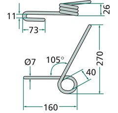 Peigne pour semoir ISARIA 3142457M1 adaptable