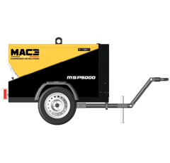 Compresseur mobile diesel MAC3 MSP 5000 Stage V sur essieu
