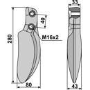 Mulch- und Rotorzinken - rechts / links RH106B Dutzi Nachbau