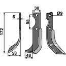 Fräsmesser Links 172 x 30 Oosterlaan Nachbau