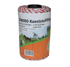 Torero Kunststofflitze - 8 x 0,20 Kupfer - weiß/rot