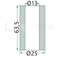 Entretoise 63,5x13 pour broyeur FERRI adaptable 
