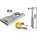 Couteau gauche pour faucheuse FELLA 131118 adaptable - Blacksteel©