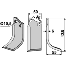 Fräsmesser Rechts 138 x 50 Badalini Nachbau
