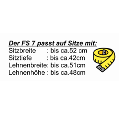 Semi Passform Schonbezug mit Rückenverlängerung FS 7