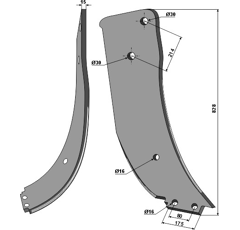 Dent droite pour cultivateur VOGEL & NOOT U10.101.00 adaptable