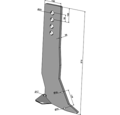 Dent pour décompacteur GREAT PLAINS P10487 adaptable - Blacksteel©