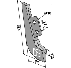 Soc pour semoir MASSEY FERGUSON 877576M1 adaptable - BlackSteel©