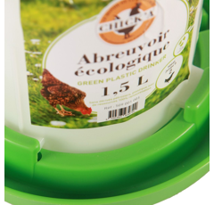 Abreuvoir poule / volaille - plastique ligne verte 1.5 L - CHICK'A