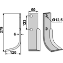 Fräsmesser Links 279 x 60 Muratori Nachbau